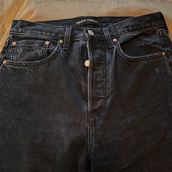 Denim Forum Women's High Rise Black Jeans - Picture 1 of 11